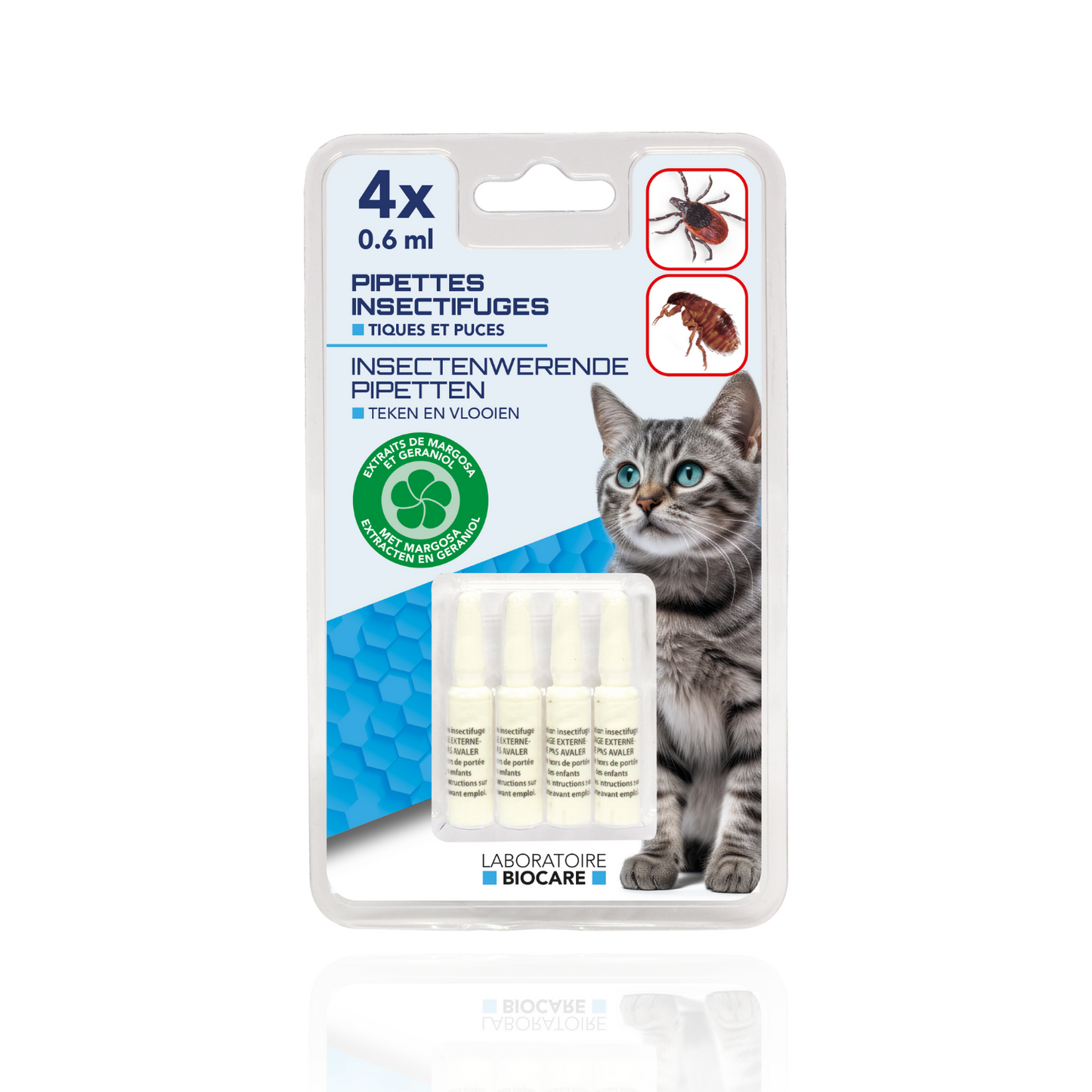 Pipettes insectifuges Chats : 4*0.6ML