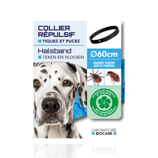 Collier Répulsif Anti-Puce et Tique pour Chien - 60 cm